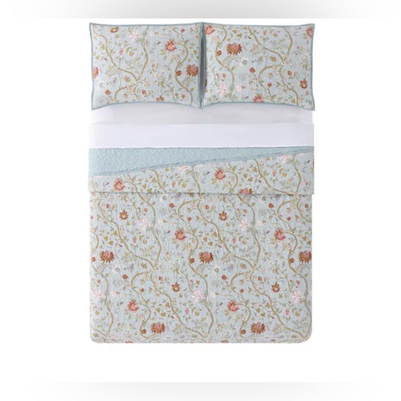 Style 212 Bedford Floral 3-piece Quilt Set Queen - Picture 3 of 6